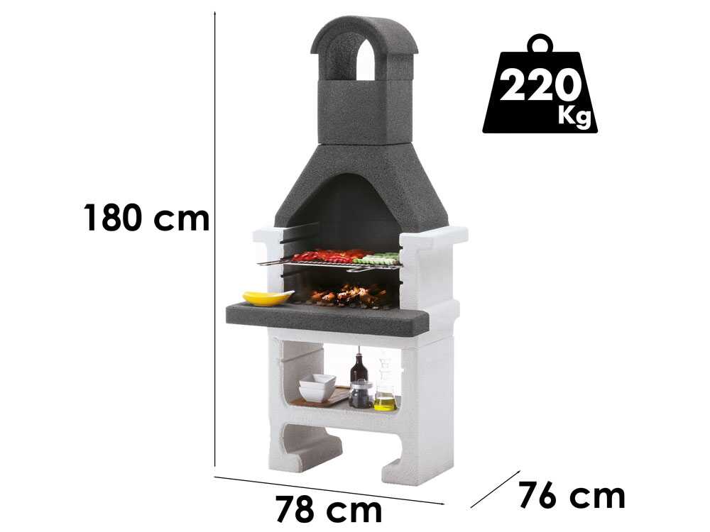 Barbacoa de cemento para carbón Palazzetti Aral GR