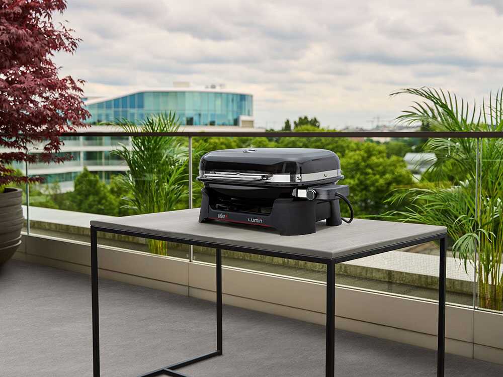 Barbacoa eléctrica portátil – Parrilla 49 x 33 cm – Weber Lumin Black 1502045